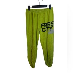 Freecity Glow Yellow Cotton Sweatpants